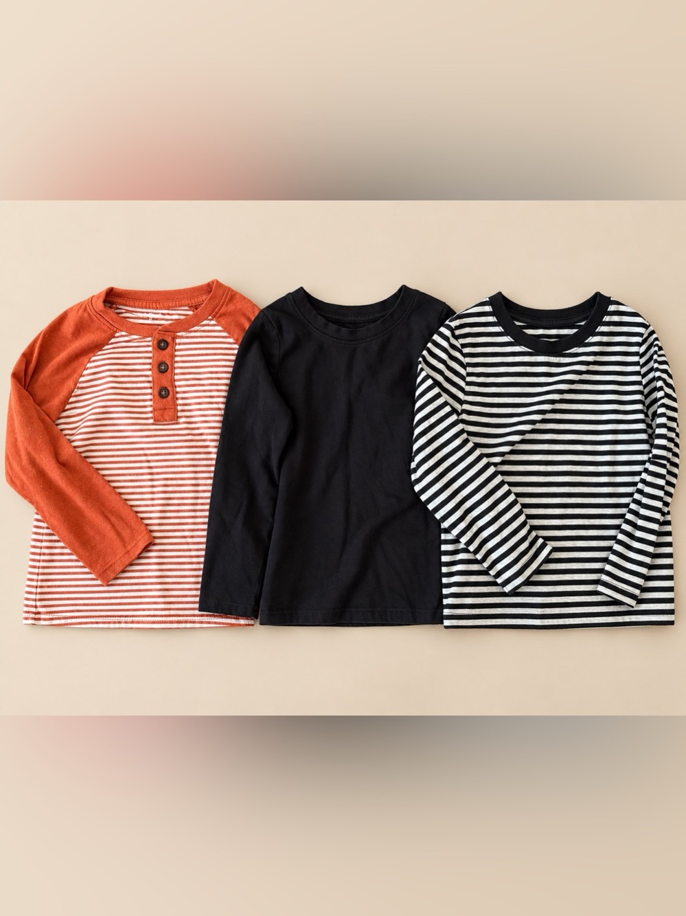 Cat & Jack Boys 4T Long Sleeve Shirt Bundle 3 Tops